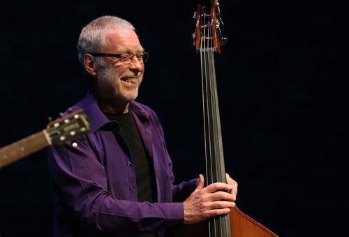 Dave Holland plays the bass, along with Lionel Loueke on guitar, Chris Potter on sax and Eric Harland on drums, at the MTC during Jazz Fest, Saturday, June 20, 2015. (TREVOR HAGAN/WINNIPEG FREE PRESS)