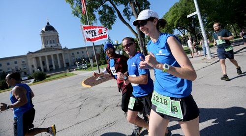 Participants in the Manitoba Marathon, Sunday, June 21, 2015. (TREVOR HAGAN/WINNIPEG FREE PRESS)