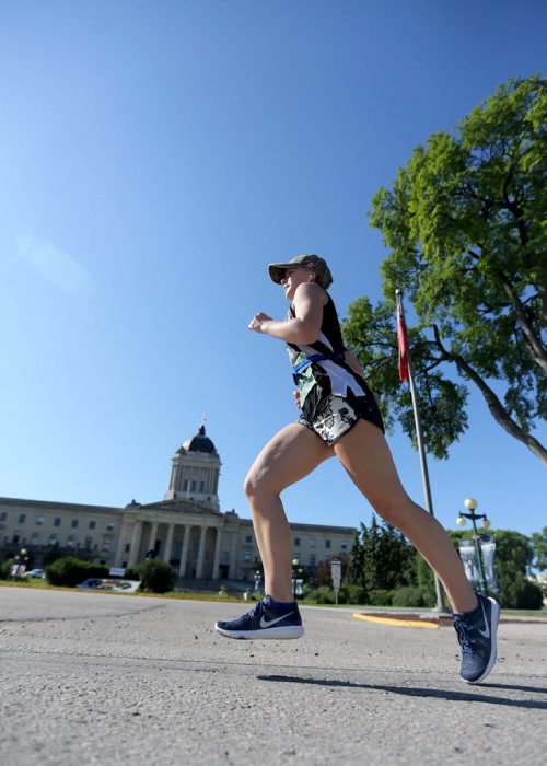 Broadway near the Legislative Building. Participants in the Manitoba Marathon, Sunday, June 21, 2015. (TREVOR HAGAN/WINNIPEG FREE PRESS)