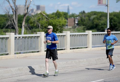 On St.Mary's road. Participants in the Manitoba Marathon, Sunday, June 21, 2015. (TREVOR HAGAN/WINNIPEG FREE PRESS)