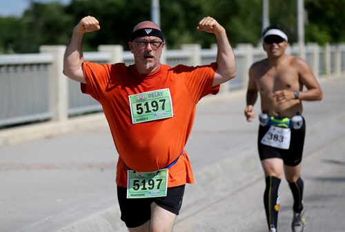 On St.Mary's road. Participants in the Manitoba Marathon, Sunday, June 21, 2015. (TREVOR HAGAN/WINNIPEG FREE PRESS)