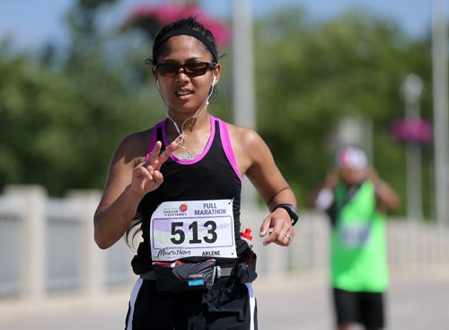 On St.Mary's road. Participants in the Manitoba Marathon, Sunday, June 21, 2015. (TREVOR HAGAN/WINNIPEG FREE PRESS)