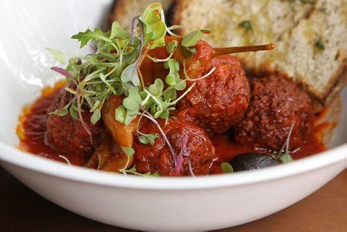 Nicolino's restaurant dish: Polpette with sundried olives and spicy peperoncini.  150623 June 23, 2015 MIKE DEAL / WINNIPEG FREE PRESS