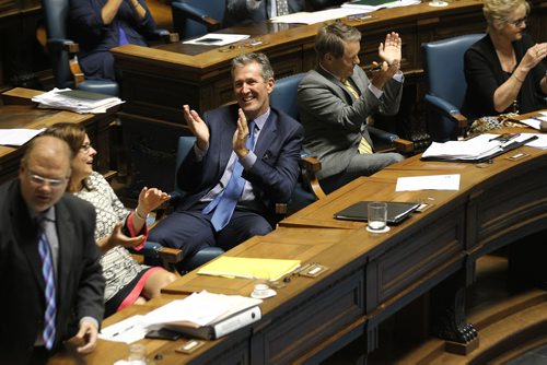 Conservative leader Brian Pallister during last day of session at the Leg Tuesday afternoon before summer break.  June 30,, 2015 Ruth Bonneville / Winnipeg Free Press