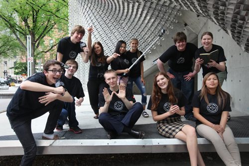 Biz -  A dozen high school teens were hired by McKim Advertising group to promote various events and festivals happening around town over the summer to their peers as part of a  - Get Out of the Basement initiative.  June 30,, 2015 Ruth Bonneville / Winnipeg Free Press