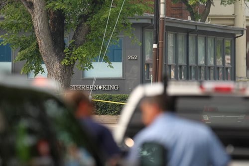 Building at 252 River where bomb threat originated on Friday morning. Street blocked off for hours. July 03,, 2015 Ruth Bonneville / Winnipeg Free Press