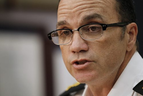 July 5, 2015 - 150705  -  Winnipeg Police superintendent Danny Smyth addresses media in relation to a "person of interest" that they have in custody in relation to a recent explosion and other incidents in Winnipeg Sunday, July 5, 2015. John Woods / Winnipeg Free Press