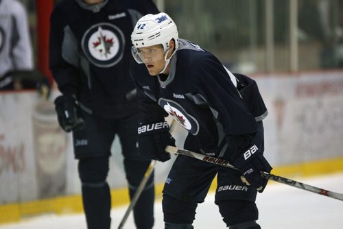 Nikolaj Ehlers at Winnipeg Jets Prospects Camp at the MTS Iceplex Tuesday-See Tim Campbell story- July 07, 2015   (JOE BRYKSA / WINNIPEG FREE PRESS)