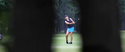 Sixteen-year-old Camryn Roadley on course during the  Women's Amateur Golf Championships  at St. Boniface Golf Course Wednesday which she went on to win.    See Jeff Hamilton story.  July 08, 2015 Ruth Bonneville / Winnipeg Free Press