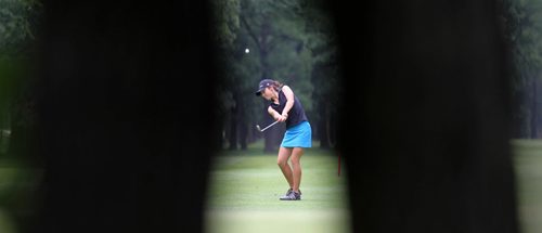 Sixteen-year-old Camryn Roadley on course during the  Women's Amateur Golf Championships  at St. Boniface Golf Course Wednesday which she went on to win.    See Jeff Hamilton story.  July 08, 2015 Ruth Bonneville / Winnipeg Free Press
