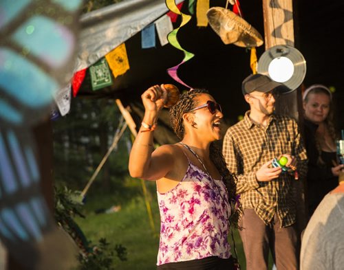 Anita Therriault sings and dances the night before folk fest at Birds Hill Park on Wednesday, July 8, 2015.   Mikaela MacKenzie / Winnipeg Free Press