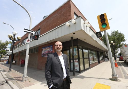 Normand Gousseau, CEO of Enterprises Riel, which owns the two-storey building on the northeast corner of Rue Marion Street and Tache Ave. and plans to refurbish it and lease out the main floor as retail space and the second floor to medical-services-related tenants. Murray McNeill story. Wayne Glowacki / Winnipeg Free Press July 9 2015  
