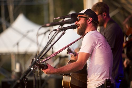 Dave Simonett sings with Trampled by Turtles at Folk Fest in Birds Hill Park on Thursday, July 9, 2015.   Mikaela MacKenzie / Winnipeg Free Press
