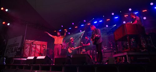 Edward Sharpe and the Magnetic Zeros play at the Winnipeg Folk Festival in Birds Hill Park on Thursday, July 9, 2015.   Mikaela MacKenzie / Winnipeg Free Press