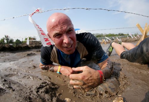 Competitors at the Spartan Race, a 5km obstacle course in Grunthal, Saturday, July 11, 2015. (TREVOR HAGAN/WINNIPEG FREE PRESS)