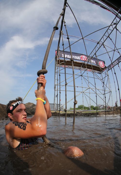 Competitors at the Spartan Race, a 5km obstacle course in Grunthal, Saturday, July 11, 2015. (TREVOR HAGAN/WINNIPEG FREE PRESS)