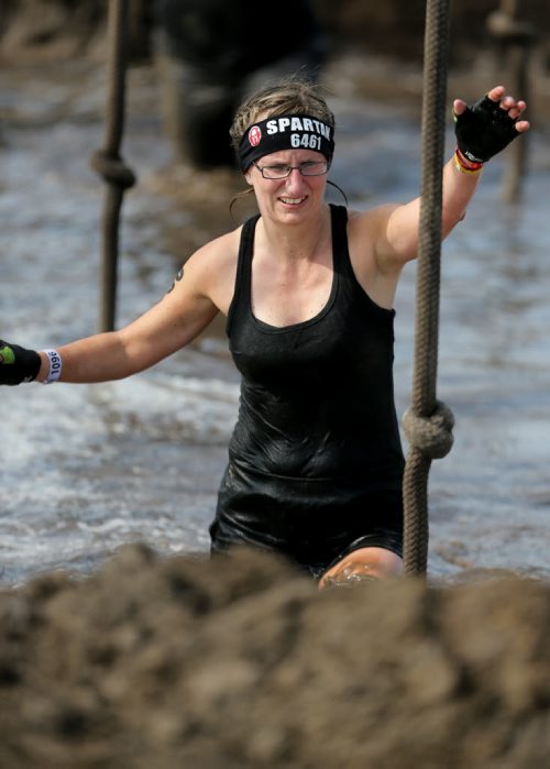 Competitors at the Spartan Race, a 5km obstacle course in Grunthal, Saturday, July 11, 2015. (TREVOR HAGAN/WINNIPEG FREE PRESS)