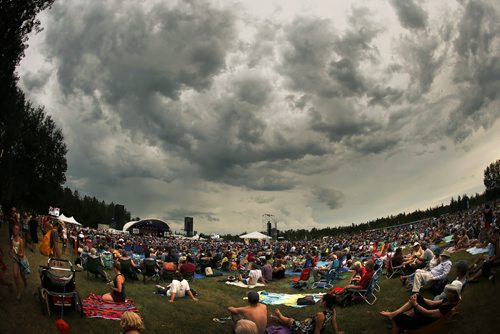 July 12, 2015 - 150712  -  A risk of rain fills the sky over the Winnipeg Folk Fest Sunday, July 12, 2015. John Woods / Winnipeg Free Press