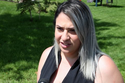 Connie Muscat, friend and coworker assisting in the search for Thelma Krull. BORIS MINKEVICH/WINNIPEG FREE PRESS July 13, 2015