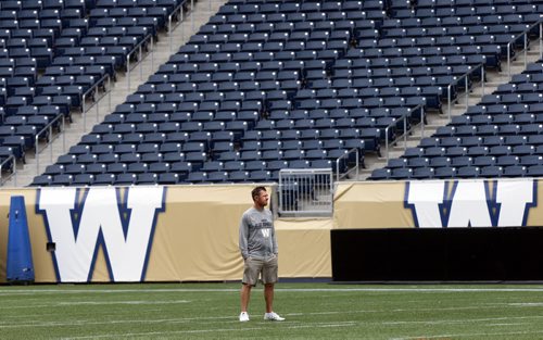 Kyle Walters, General Manager, Winnipeg Blue Bombers at the team's practice Tuesday at Investors Group Field.   Possibly for  Paul Wiecek's story on ticket sales. Wayne Glowacki / Winnipeg Free Press July 14 2015