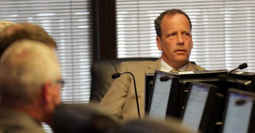 Coucillor John Orlikow chairs a committee at city Hall Tuesday. See story. July 14, 2015 - (Phil Hossack / Winnipeg Free Press)