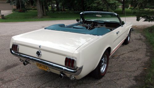 Terry Shwaykosky's 1966 Mustang GT Convertable. See story. July 14, 2015 - (Phil Hossack / Winnipeg Free Press)