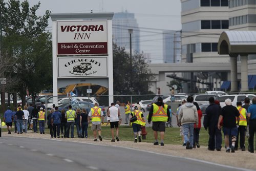 July 14, 2015 - 150714  -  The Canada Post building at the airport was evacuated because of a suspicious package Tuesday July 14, 2015. Staff were sent to the Victory Inn. John Woods / Winnipeg Free Press