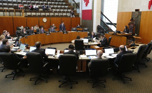 The last city council meeting Wednesday before council heads into a six-week break.  Kristin Annable story. Wayne Glowacki / Winnipeg Free Press July 15 2015