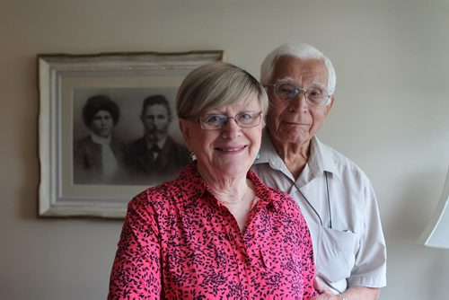 Portrait of 88-year-old Sam Kimelman and his wife Edith in their home in Tuxedo.  Sam Kimelman is a holocaust survivor, whose family survived with the exception of the father.   See  Sinclair column.  July 16,, 2015 Ruth Bonneville / Winnipeg Free Press