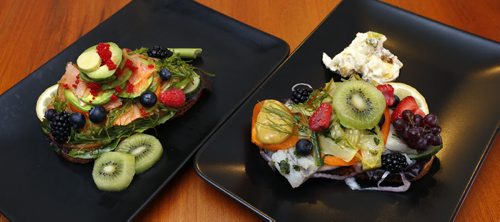 Restaurant Review. The Il Molino sandwich at left and the Pickled herring at the IL Molino Café at 709 Corydon Ave  .Marion Warhaft story  Wayne Glowacki / Winnipeg Free Press July 20 2015