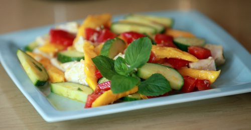 Food Front - Spicy Chicken Mango and Cucumber Salad. See Alison Gilmore's tale.  July 20, 2015 - (Phil Hossack / Winnipeg Free Press)