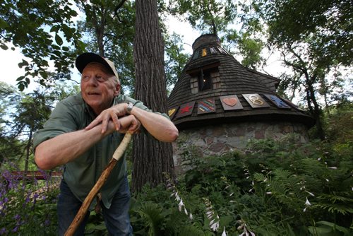 For the past ten years Jim Zacharkiw has volunteered his time to be the keeper of the Witch's Hut at Kildonan Park.  Although he plans to continue he is concerned who wuld help him fill the hours if he can't come as much due to health reasons in the future.   See Nick Martin story.   July 20,, 2015 Ruth Bonneville / Winnipeg Free Press