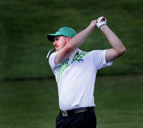 Eric Johnson at the Manitoba Amature on Bridges Golf Course Tuesday afternoon. See Story. July 21, 2015 - (Phil Hossack / Winnipeg Free Press)