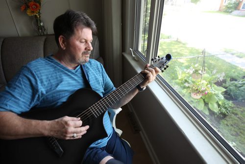 Kirk Leavesley is a musician/singer who has hepatitis. He founded the first hepatitis support group and is sharing his story in advance of World Hepatitis Day. -See Shamona Harnett story- July 22, 2015   (JOE BRYKSA / WINNIPEG FREE PRESS)