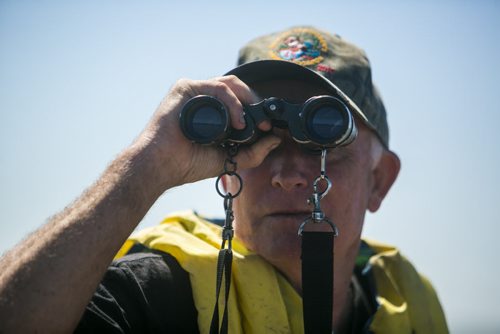 Charlie MacPherson boats and bird-watches at the Netley-Libau March just off Lake Winnipeg on Wednesday, July 22, 2015.  Because of continuous high water levels, the marsh ecosystem is suffering in many ways. Mikaela MacKenzie / Winnipeg Free Press