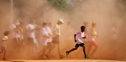 Colour Me Rad 5km run at the Red River Ex grounds, Saturday, July 25, 2015. (TREVOR HAGAN/WINNIPEG FREE PRESS)