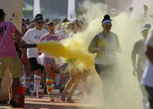 Colour Me Rad 5km run at the Red River Ex grounds, Saturday, July 25, 2015. (TREVOR HAGAN/WINNIPEG FREE PRESS)