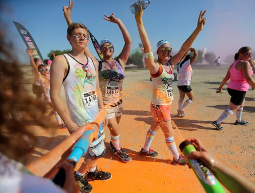 Colour Me Rad 5km run at the Red River Ex grounds, Saturday, July 25, 2015. (TREVOR HAGAN/WINNIPEG FREE PRESS)