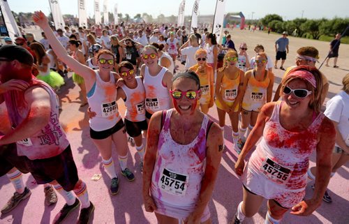 Colour Me Rad 5km run at the Red River Ex grounds, Saturday, July 25, 2015. (TREVOR HAGAN/WINNIPEG FREE PRESS)