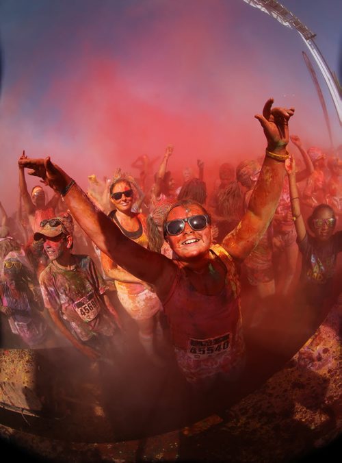 Colour Me Rad 5km run at the Red River Ex grounds, Saturday, July 25, 2015. (TREVOR HAGAN/WINNIPEG FREE PRESS)