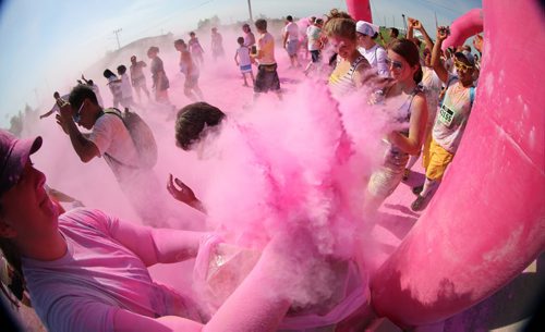 Colour Me Rad 5km run at the Red River Ex grounds, Saturday, July 25, 2015. (TREVOR HAGAN/WINNIPEG FREE PRESS)