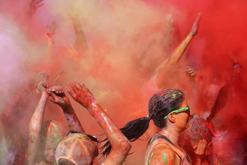 Colour Me Rad 5km run at the Red River Ex grounds, Saturday, July 25, 2015. (TREVOR HAGAN/WINNIPEG FREE PRESS)