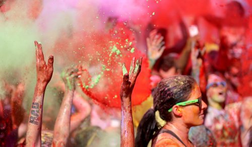 Colour Me Rad 5km run at the Red River Ex grounds, Saturday, July 25, 2015. (TREVOR HAGAN/WINNIPEG FREE PRESS)