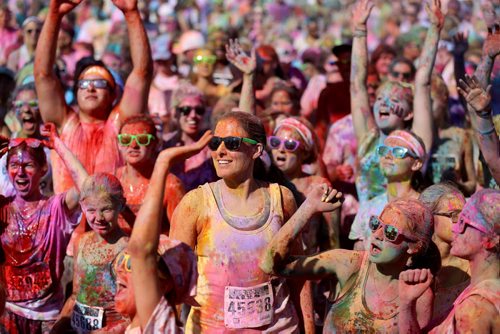 Colour Me Rad 5km run at the Red River Ex grounds, Saturday, July 25, 2015. (TREVOR HAGAN/WINNIPEG FREE PRESS)