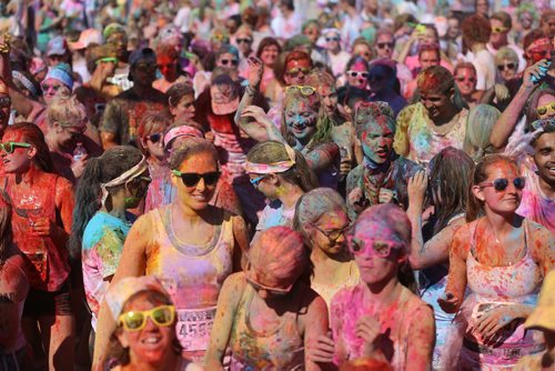 Colour Me Rad 5km run at the Red River Ex grounds, Saturday, July 25, 2015. (TREVOR HAGAN/WINNIPEG FREE PRESS)