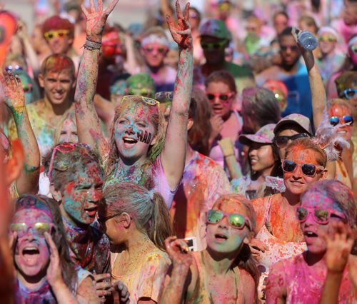 Colour Me Rad 5km run at the Red River Ex grounds, Saturday, July 25, 2015. (TREVOR HAGAN/WINNIPEG FREE PRESS)