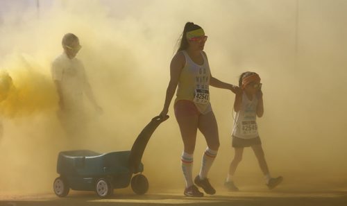 Colour Me Rad 5km run at the Red River Ex grounds, Saturday, July 25, 2015. (TREVOR HAGAN/WINNIPEG FREE PRESS)