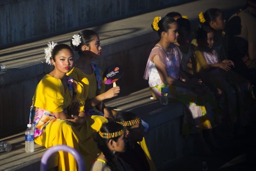 Dancers wait backstage as Folklorama kicks off at the Forks in Winnipeg on Saturday, July 25, 2015.  Mikaela MacKenzie / Winnipeg Free Press