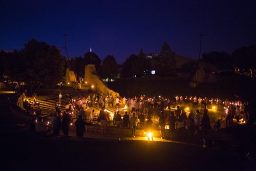 A candlelit vigil for all missing and murdered at the Forks in Winnipeg on Saturday, July 25, 2015.  Mikaela MacKenzie / Winnipeg Free Press