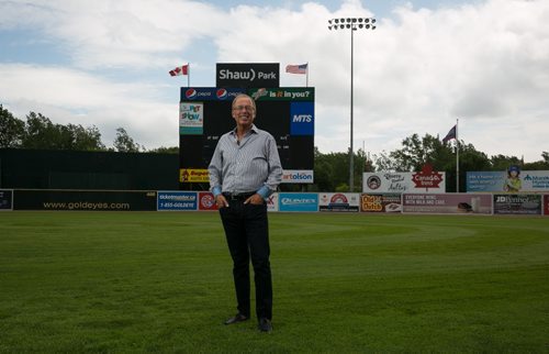 Former Mayor of Winnipeg Sam Katz photographed at Shaw Park Tuesday afternoon. July 28, 2015 - MELISSA TAIT / WINNIPEG FREE PRESS